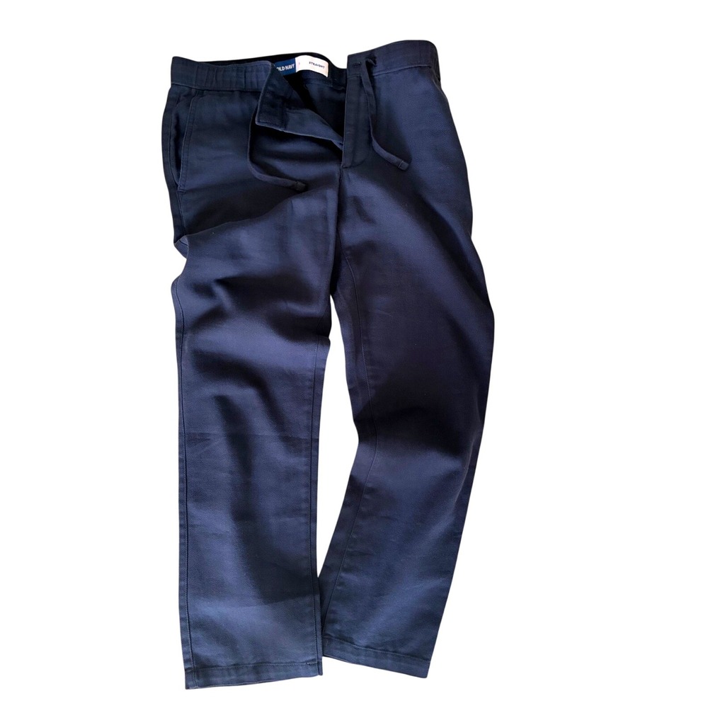 Coastal Weekender Chino‎ Pant Classic Navy Straight Leg Drawstring Size S
